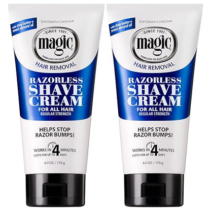 Crema Depilatoria Magic Razorless de SoftSheen-Carson, Crema para Afeitar sin Cuchilla, Fuerza Regular, 2 Piezas, Efecto en 4 Minutos - imagen 4