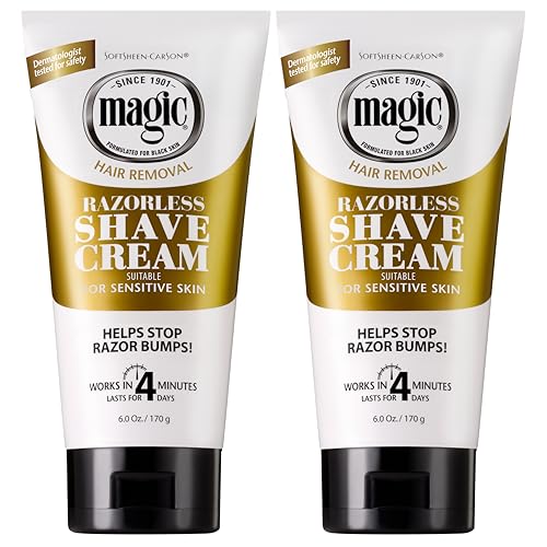 Crema Depilatoria Magic Razorless de SoftSheen-Carson, Remoción de Vello en 4 Minutos, para Cabello Grueso y Rizado, Paquete de 2 - imagen 1