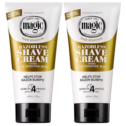 Crema Depilatoria Magic Razorless de SoftSheen-Carson, Remoción de Vello en 4 Minutos, para Cabello Grueso y Rizado, Paquete de 2 - imagen 4