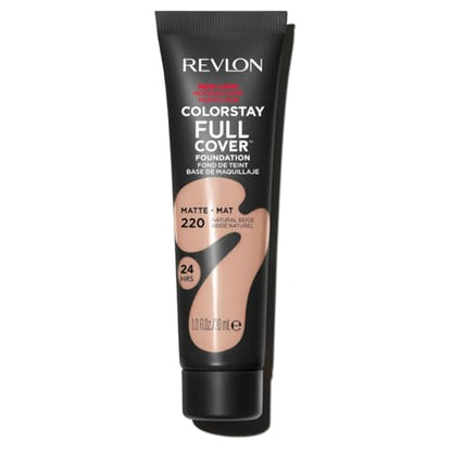 Base Líquida Revlon ColorStay para Piel Normal y Seca, Cobertura Completa de Larga Duración, Acabado Mate, Sin Aceite, Beige Natural, 1.0 Fl Oz - imagen 2