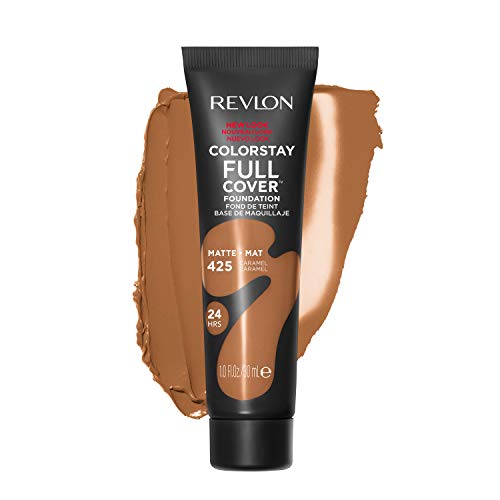 Base de Maquillaje Revlon ColorStay Full Cover, Resistente al Calor y Sudor, Acabado Mate, Caramelo (425), 1.0 oz - imagen 3