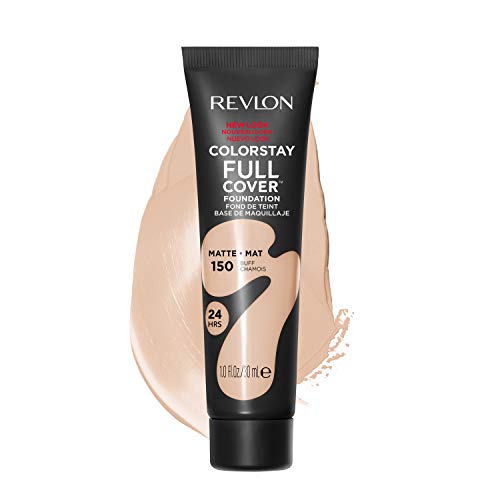 Base de Maquillaje Revlon ColorStay Full Cover, Resistente al Calor y Sudor, Acabado Mate, Ligera, Buff (150), 1.0 oz - imagen 1