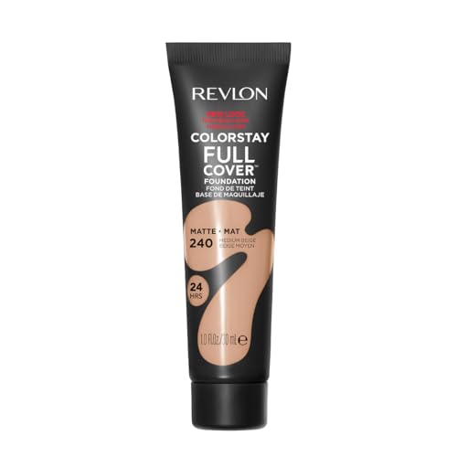 Base Líquida Revlon ColorStay para Piel Normal y Seca, Cobertura Completa de Larga Duración, Acabado Mate, Libre de Aceite, Beige Medio, 1.0 Fl Oz - imagen 1