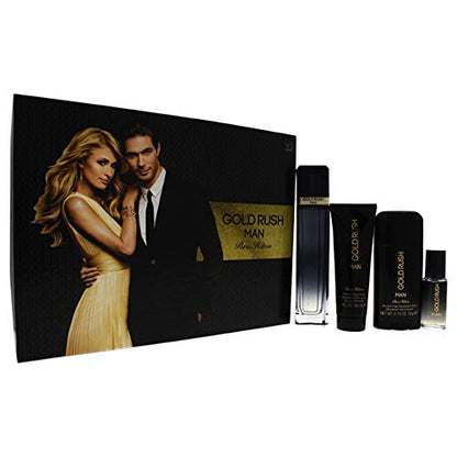 Set de Regalo Paris Hilton Gold Rush Man: Eau de Toilette 3.4oz, Eau de Toilette 0.5oz, Gel de Ducha 3.0oz, Desodorante Sin Alcohol 2.75oz - imagen 3