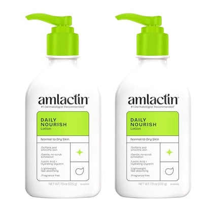 Loción Hidratante Diaria AmLactin para Piel Seca, 7.9 oz Botellas con Dispensador (Paquete Doble), Hidratante 2 en 1 con 12% de Ácido Láctico, - imagen 4