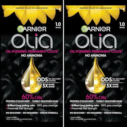 Garnier Olia Color de Cabello, Tinte Permanente Sin Amoníaco, Fórmula con Aceite para Cobertura Total de Canas y Cabello 3x Más Brillante, Vegano y - imagen 3