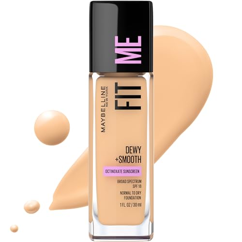 Base líquida Maybelline Fit Me Dewy + Smooth, tono Warm Nude, 1 unidad (el empaque puede variar) - imagen 2