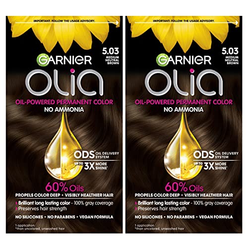 Color de Cabello Garnier Olia, Tinte Permanente Sin Amoníaco, Fórmula a Base de Aceite para 100% de Cobertura de Canas y 3x Más Brillo, Vegano y - imagen 3