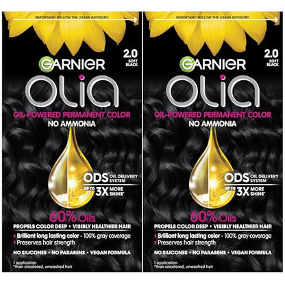 Garnier Olia Color de Cabello, Tinte Permanente Sin Amoníaco, Fórmula con Aceite para 100% Cobertura de Canas y 3x Brillo, Vegano y Libre de - imagen 3