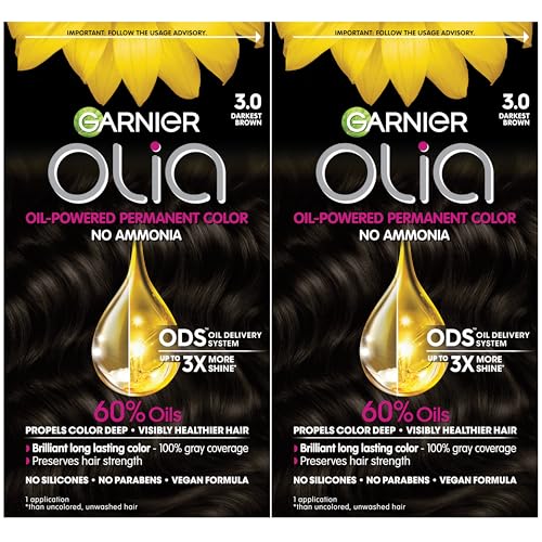 Color de Cabello Garnier Olia, Tinte Permanente Sin Amoníaco, Fórmula a Base de Aceite para 100% Cobertura de Canas y 3x Brillo, Vegano y Libre de - imagen 2