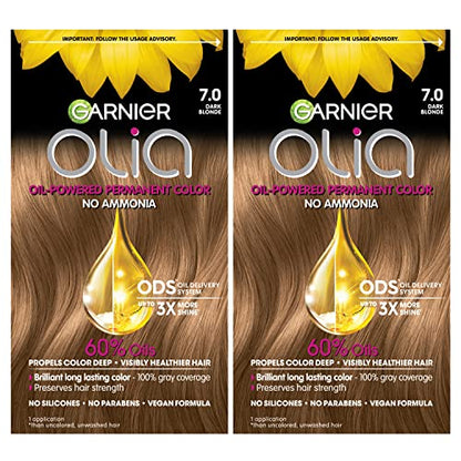Color de Cabello Garnier Olia, Tinte Permanente Sin Amoníaco, Fórmula con Aceite para 100% Cobertura de Canas, 3x Más Brillo, Vegano y Libre de - imagen 3