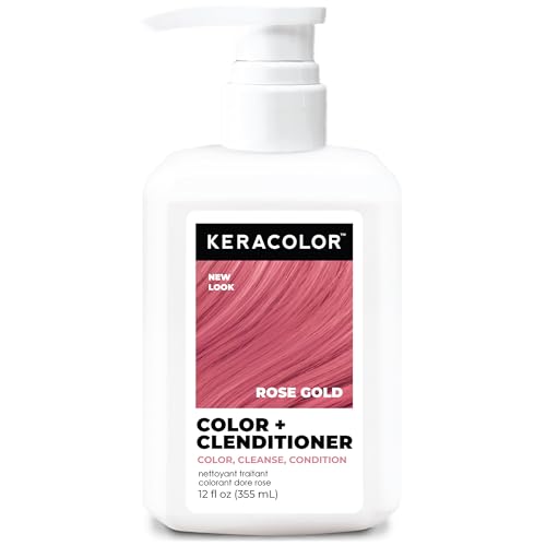 Keracolor Clenditioner Tinte para Cabello ROSE GOLD - Acondicionador Depositor de Color Semipermanente, Libre de Crueldad, 12 Fl. Oz. - imagen 3