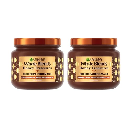 Mascarilla Reparadora Garnier Whole Blends Honey Treasures para Cabello Seco y Dañado, 11.5 Fl Oz, Paquete de 2 - imagen 3