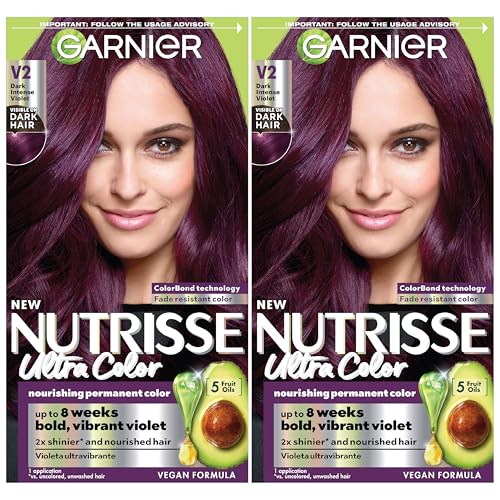 Garnier Nutrisse Coloración Ultra Color, Tinte Permanente para Cabello, Resultados Vibrantes y Resistentes al Desvanecimiento, Vegano y Libre de - imagen 1