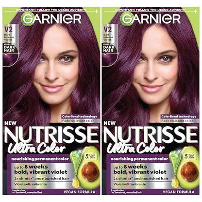 Garnier Nutrisse Coloración Ultra Color, Tinte Permanente para Cabello, Resultados Vibrantes y Resistentes al Desvanecimiento, Vegano y Libre de - imagen 3
