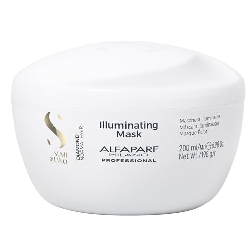 Mascarilla Iluminadora Alfaparf Milano Semi Di Lino Diamond - Tratamiento Hidratante para Cabello Dañado y Seco (198 g) - imagen 1