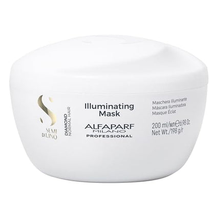 Mascarilla Iluminadora Alfaparf Milano Semi Di Lino Diamond - Tratamiento Hidratante para Cabello Dañado y Seco (198 g) - imagen 1