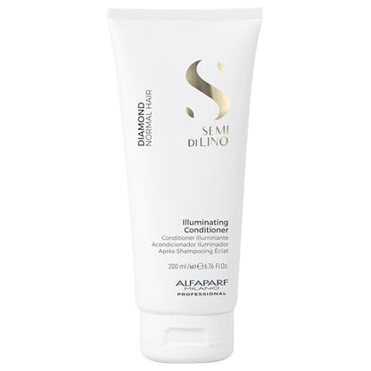 Acondicionador Iluminador Semi di Lino Diamond ALFAPARF MILANO - Brillo Brillante - Seguro para Cabello Tratado con Color - Para Todos los Tipos de - imagen 4