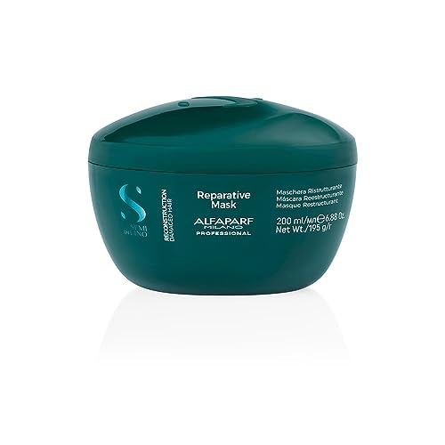 Máscara Reparadora Semi Di Lino de Alfaparf Milano para Cabello Dañado, Libre de Sulfatos, Apta para Cabello Color Tratado, Sin Parabenos ni - imagen 4