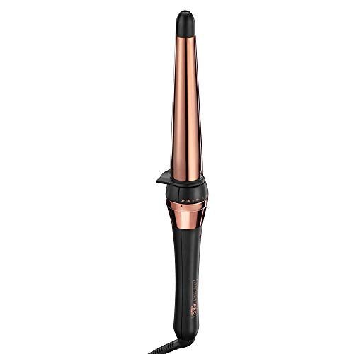 INFINITIPRO BY CONAIR Rizador de Titanio Rosa Dorado de 1 ¼ pulgadas a ¾ pulgadas, Varita cónica para ondas playeras - imagen 3