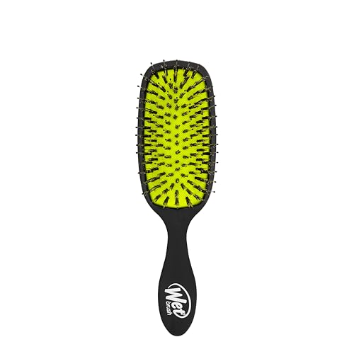 Cepillo para el cabello Wet Brush Shine Enhancer, púrpura - Cerdas IntelliFlex ultra suaves y cerdas de jabalí naturales para un cabello brillante y - imagen 1