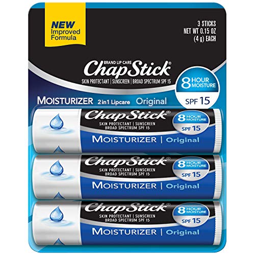 ChapStick Hidratante 2 en 1 Cuidado de Labios SPF 15, Original, Paquete de 3 – Bálsamo Labial con Protector Solar, Aloe Vera y Vitamina E, 0.15 Oz - imagen 4