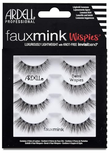 Pestañas Postizas Ardell Faux Mink Demi Wispies Multipack, 4 Pares de Pestañas Naturales, 1 Paquete - imagen 1