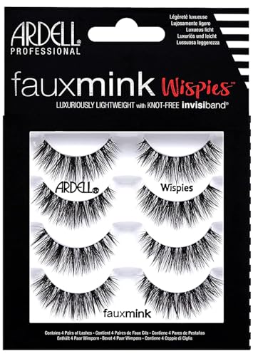 Pestañas Postizas Ardell Faux Mink Wispies Multipack, 1 paquete x 4 pares - imagen 1