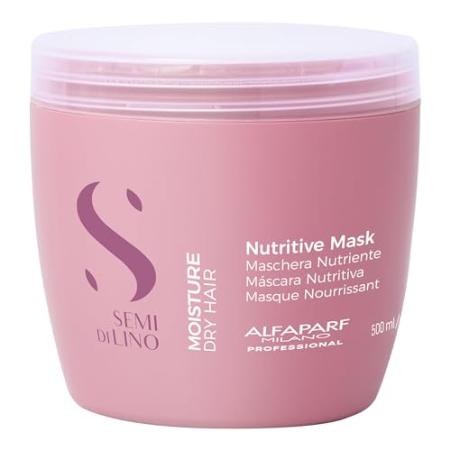 ALFAPARF MILANO Máscara Nutritiva Semi di Lino para Cabello Seco - Hidratante y Acondicionador - Brillo Intenso - Apta para Cabello Teñido (500 ml) - imagen 4