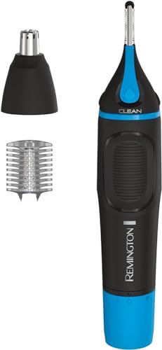 Recortadora Remington para Nariz, Oídos y Cejas – Cuchillas de Doble Bisel, Sistema de Limpieza CLEANBoost, Impermeable, Cabezas Rotativas y de - imagen 4