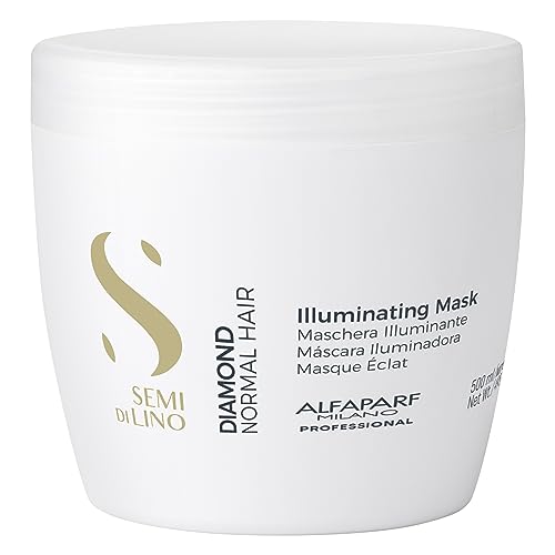Mascarilla Iluminadora Alfaparf Milano Semi di Lino Diamond - Acondicionador Profundo Seguro para Cabello Teñido - Añade Brillo y Cuerpo - Libre de - imagen 2