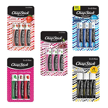 ChapStick Colección Clásica Bálsamo Labial Saborizado, Hidratante Labial - 0.15 Oz (Caja de 5 Paquetes de 3) - imagen 3