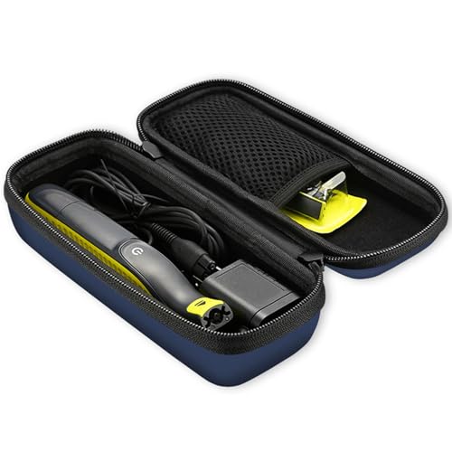 Funda Dura ProCase para Recortadora y Afeitadora Híbrida, Bolsa de Viaje Organizador para QP2520 QP2530 QP2620 QP2630 - Negra - Azul Marino - imagen 3