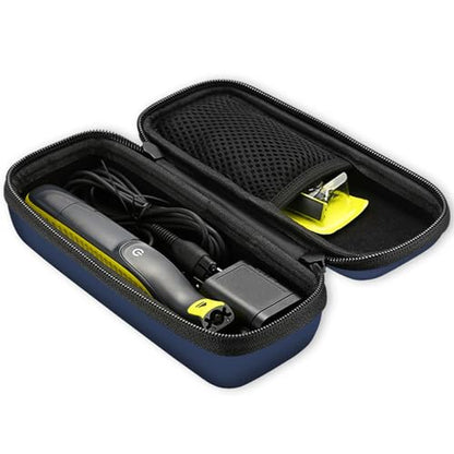 Funda Dura ProCase para Recortadora y Afeitadora Híbrida, Bolsa de Viaje Organizador para QP2520 QP2530 QP2620 QP2630 - Negra - Azul Marino - imagen 3