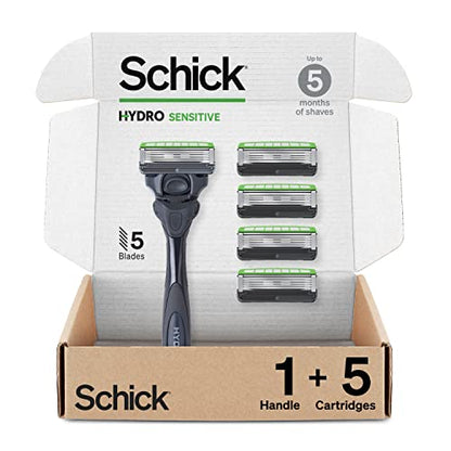 Rasuradora Schick Hydro Sensitive para hombres con piel sensible, 5 hojas de afeitar - imagen 1
