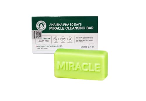 Jabón Limpiador SOME BY MI AHA BHA PHA 30 Days Miracle – 106g – Jabón Exfoliante Diario de Árbol de Té con Ácido Salicílico para Acné en la Espalda – - imagen 1