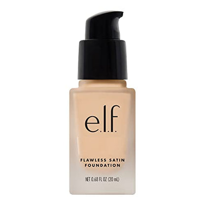 e.l.f. Flawless Satin Foundation, Lightweight & Medium Coverage, Semi-Matte Finish, Vegan & Cruelty-Free, Light Ivory, 0.68 Fl Oz (20mL) - imagen 1