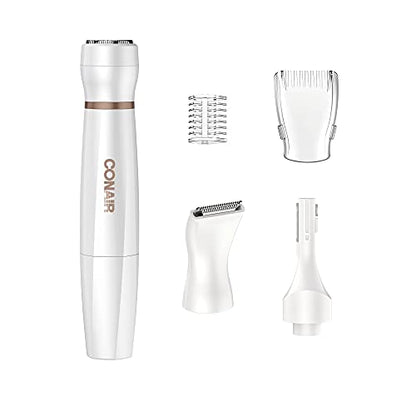 Conair Depiladora Facial 4 en 1 para Mujeres, Recortadora Eléctrica Inalámbrica, Ideal para Cara, Orejas/Nariz, Cejas y Línea del Bikini - imagen 1