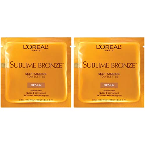 Toallitas Autobronceadoras L'Oreal Paris Sublime Bronze, Sin Rayas, Bronceado Natural, 6 ct (Paquete de 2) - imagen 1