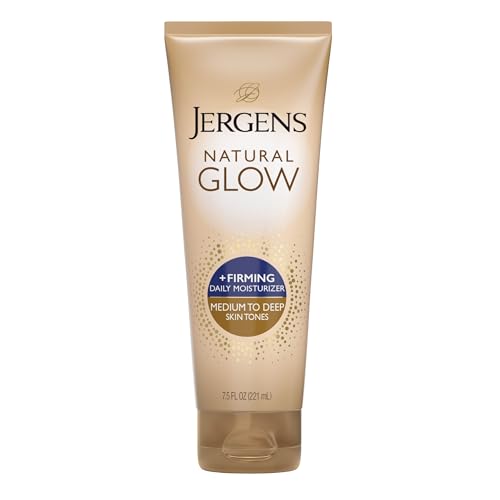 Jergens Natural Glow + Hidratante Diario Reafirmante para Piel de Tono Medio a Bronceado 7.5oz - imagen 1