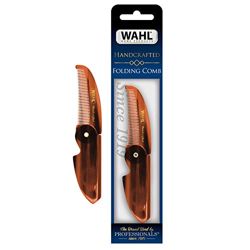 Peine Plegable para Barba y Bigote Wahl para el Cuidado Masculino - Hecho a Mano con Acetato de Celulosa - Dientes Tapered Suaves - Modelo 3326 - imagen 4
