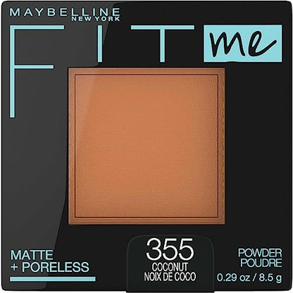 Polvo Compacto Maybelline Fit Me Matte + Poreless para Maquillaje y Fijación, Coco, 1 Unidad - imagen 2