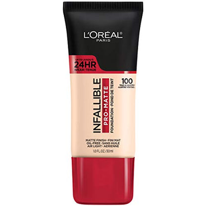 Base líquida de larga duración L'Oreal Paris Infallible Pro-Matte, tono True Alabaster, 1 fl oz. - imagen 1