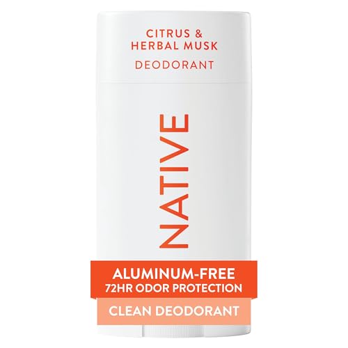 Desodorante Native con Ingredientes Naturales, Control de Olores por 72 Horas, Desodorante Unisex, Sin Aluminio, Cítrico y Almizcle Herbal 2.65oz - imagen 2