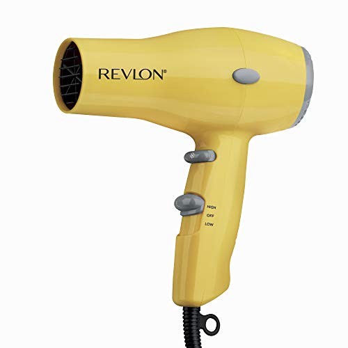 Secador de cabello compacto REVLON | Diseño ligero de 1875W, ideal para viajar, (Amarillo), Plástico - imagen 3