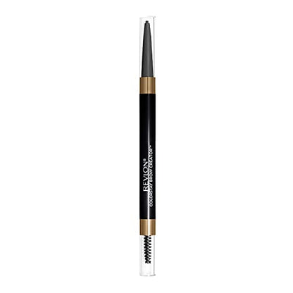 Revlon ColorStay Creador de Cejas, Lápiz y Polvo 2 en 1 con Cepillo Spoolie, Resistente al Agua y de Larga Duración, 615 Negro Suave, 0.003 oz - imagen 2