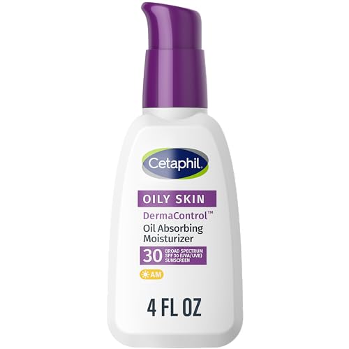 Cetaphil DermaControl Hidratante Absorbente de Aceite con SPF 30, para Piel Sensible y Grasa, 4 Fl oz, Hidrata y Reduce Brillo, Sin Fragancia Añadida - imagen 1