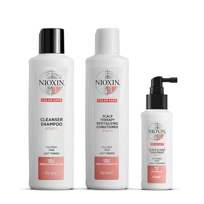 Kit de Sistema Nioxin 3, Tratamiento Fortalecedor y Engrosador para Cabello Tratado con Color y Ligera Pérdida, Tamaño de Prueba (Suministro para 1 - imagen 3
