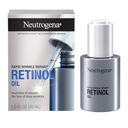 Neutrogena Rapid Wrinkle Repair Retinol Face Oil, Daily Anti-Aging Face Serum to Fight Fine Lines, Deep Wrinkles, & Dark Spots, 1.0 fl. oz - imagen 4