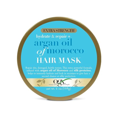 Mascarilla Capilar OGX Extra Fuerte Hidratante Reparadora + Aceite de Argán de Marruecos, Tratamiento Hidratante Profundo, Cítrico, 170 g - imagen 1